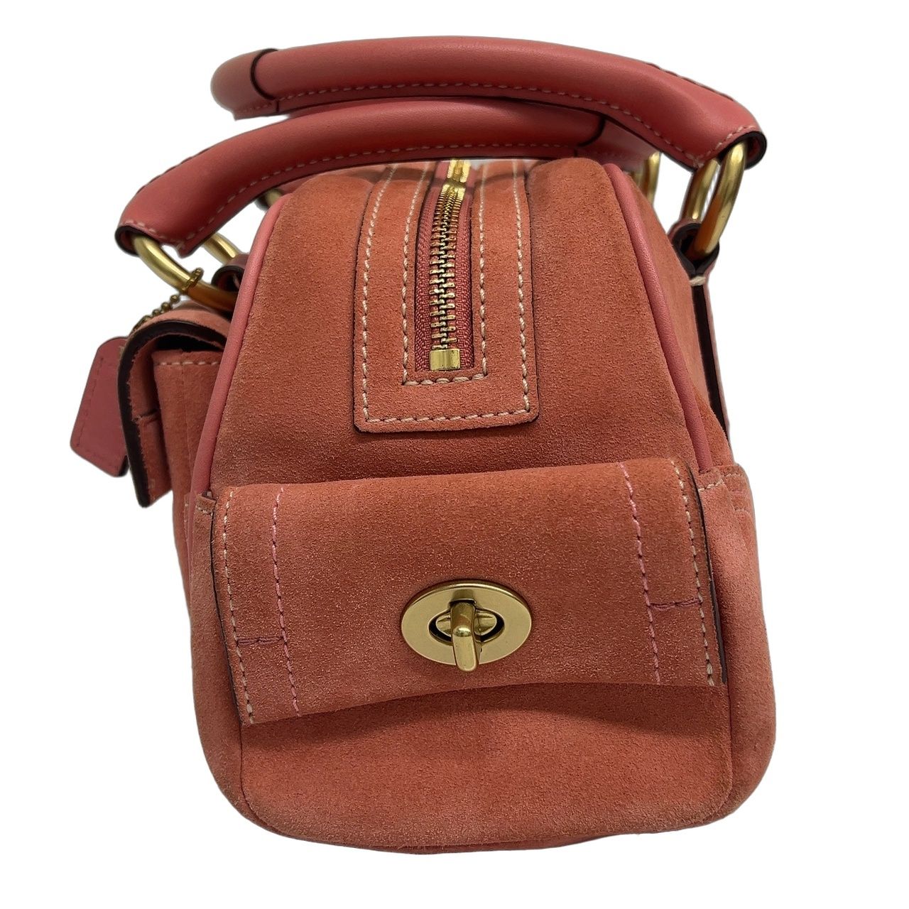 COACH コーチ ハンドバッグ マルチポケット スエード ソーホー 8A23