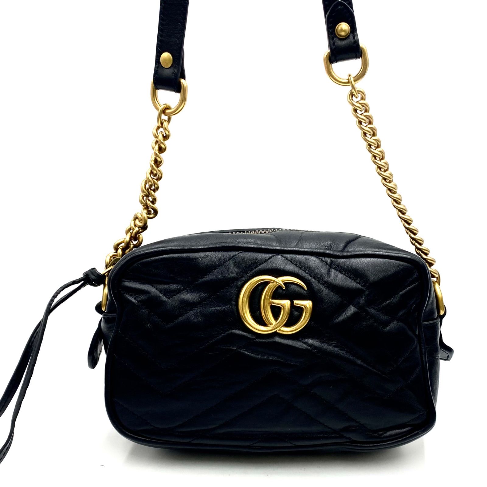 GUCCI グッチ GGマーモント ショルダーバッグ カメラバッグ 斜めがけ