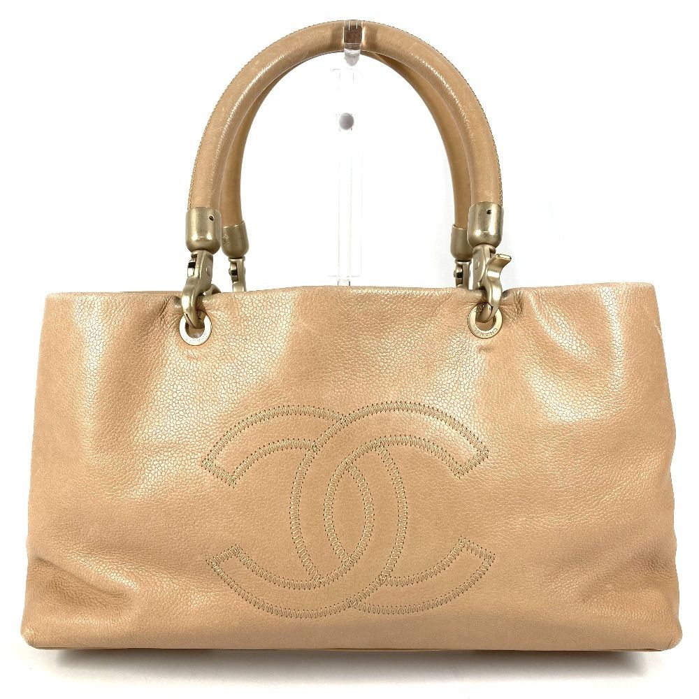 CHANEL シャネル ショルダーバッグ CC ココマーク ロゴ キャビアスキン 