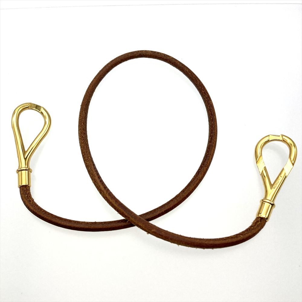 エルメス HERMES アタメ 2連 ブレスレット チョーカー レザーg 