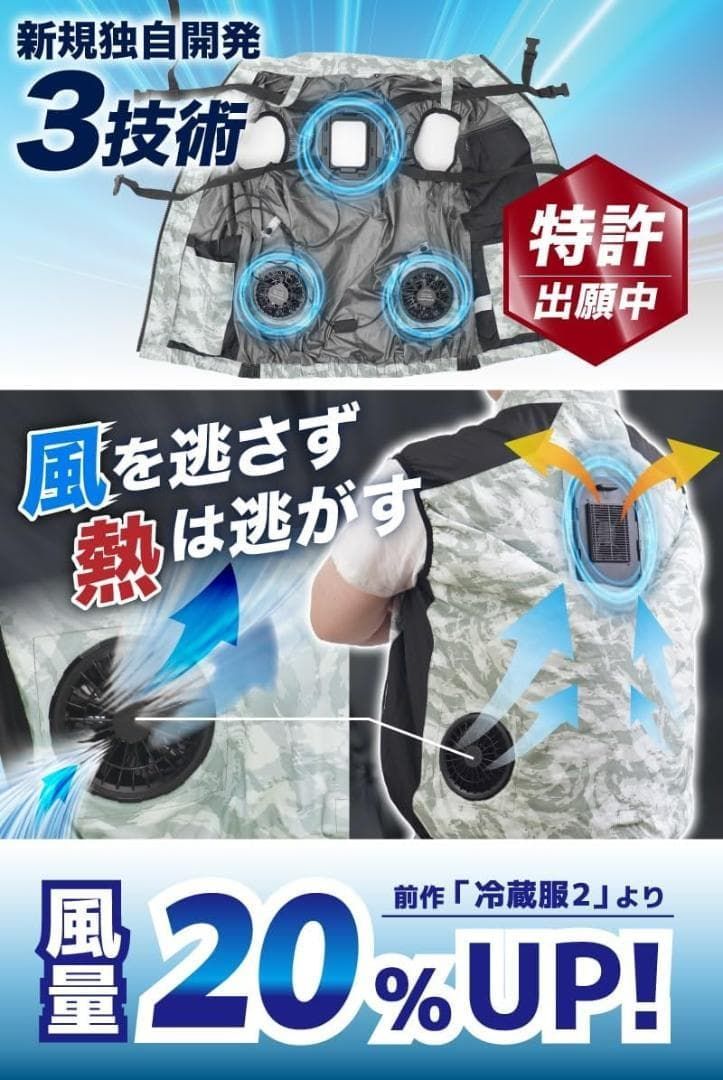新品未使用】THANKO サンコー 冷蔵服3 圧倒的に冷える ファン付 作業