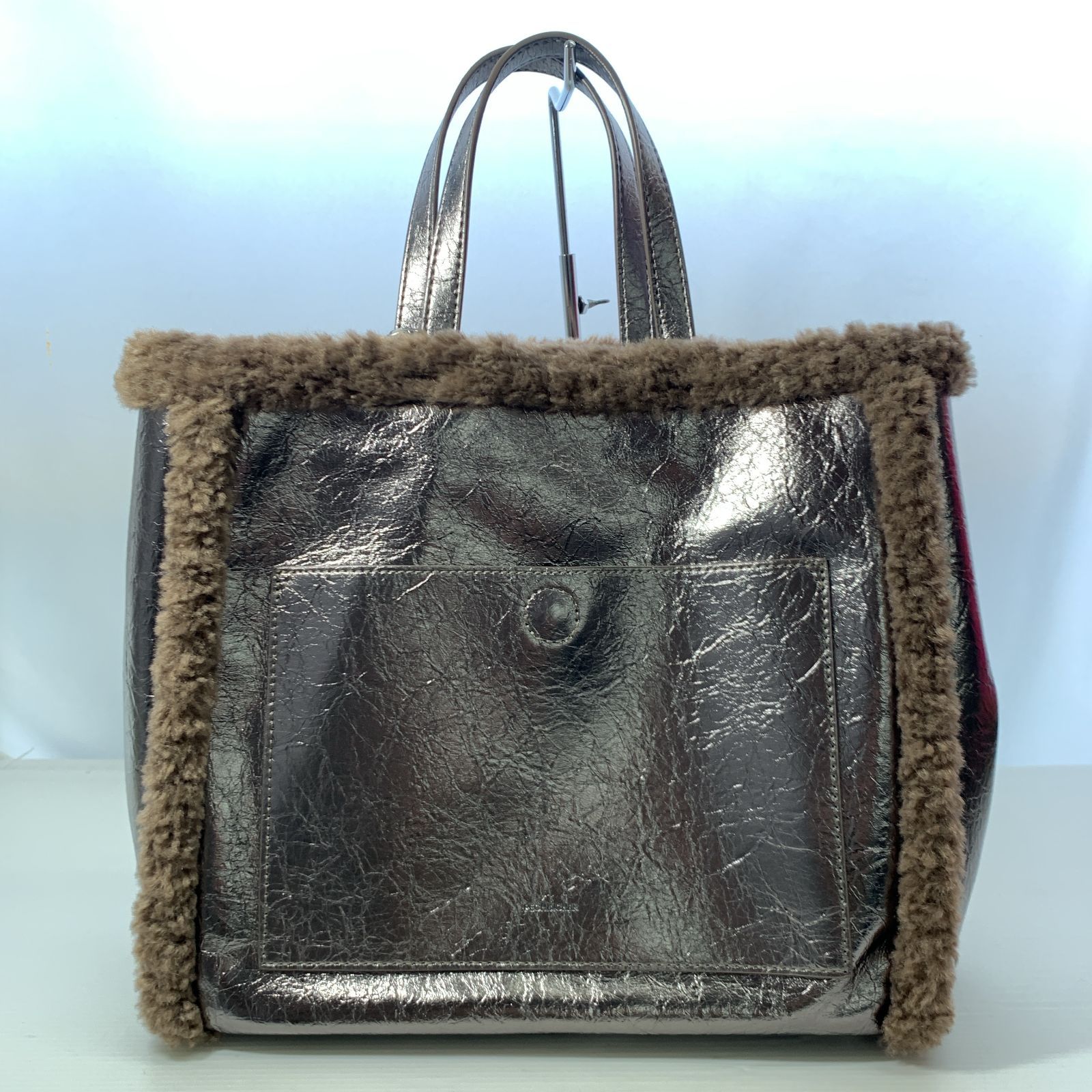 PECHINCHAR ボア メタリック トートバッグ 2way ショルダーバッグ 