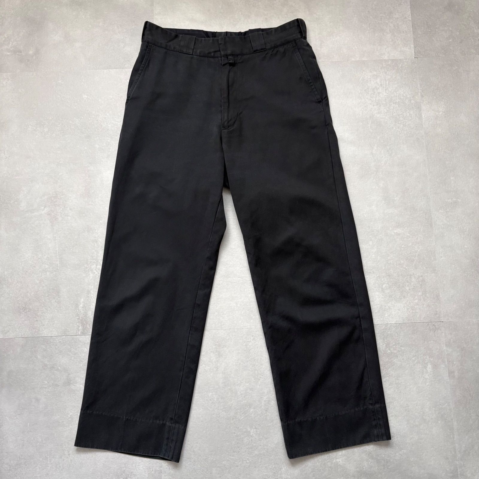COMOLI コモリ 23SS コットンギャバワークパンツ 2 黒 X01-03014 