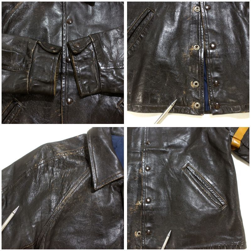 70s vintage オールレザー スタジャン メンズ XLサイズ相当 ビッグ