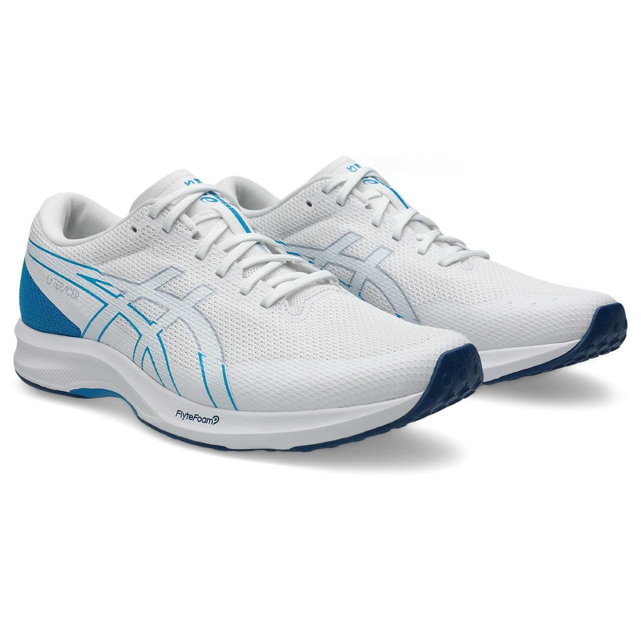 アシックス（asics） メンズ ランニングシューズ LYTERACER 6 WIDE ホワイト/グレーブルー 1011B970-102