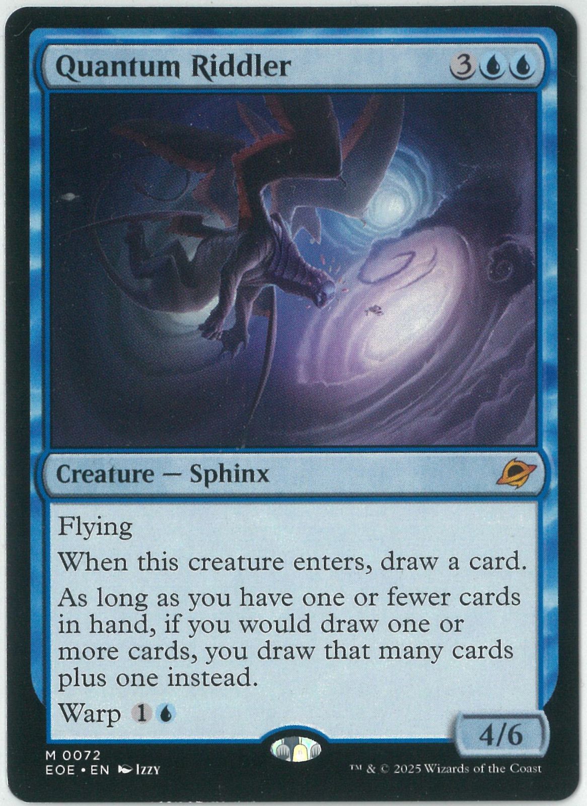 【匿名配送】MTG　英語版　量子の謎かけ屋　久遠の終端 MTG/英語版/量子の謎かけ屋/Quantum Riddler/久遠の終端/EOE0072