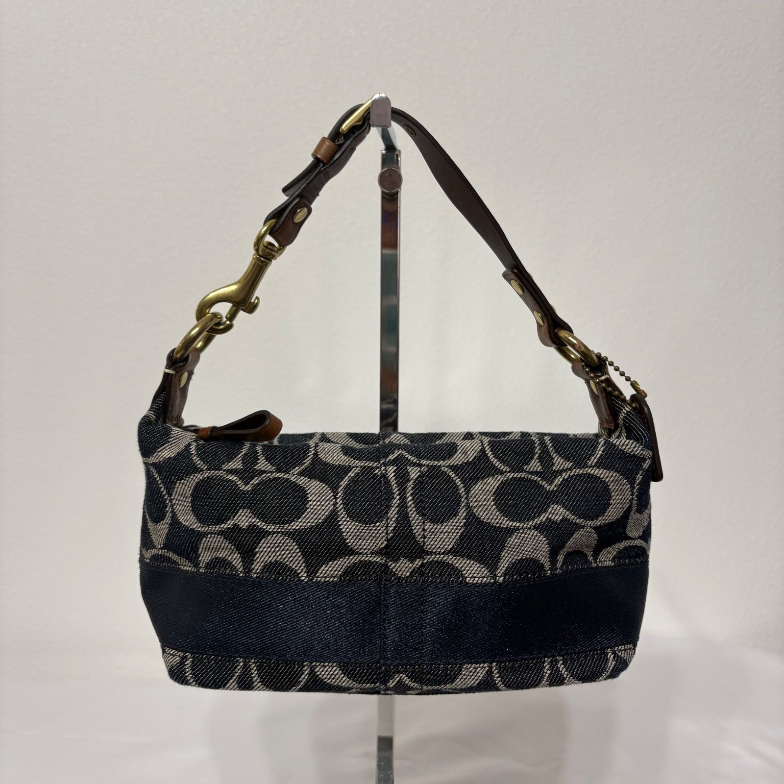 極美品 コーチ coach デニム ワンショルダーバッグ アクセサリーポーチ