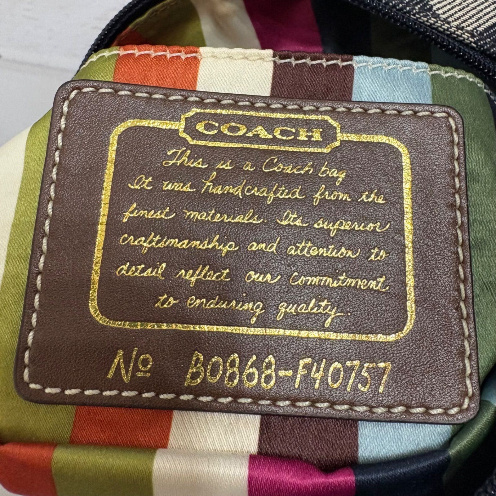 極美品 コーチ coach デニム ワンショルダーバッグ アクセサリーポーチ