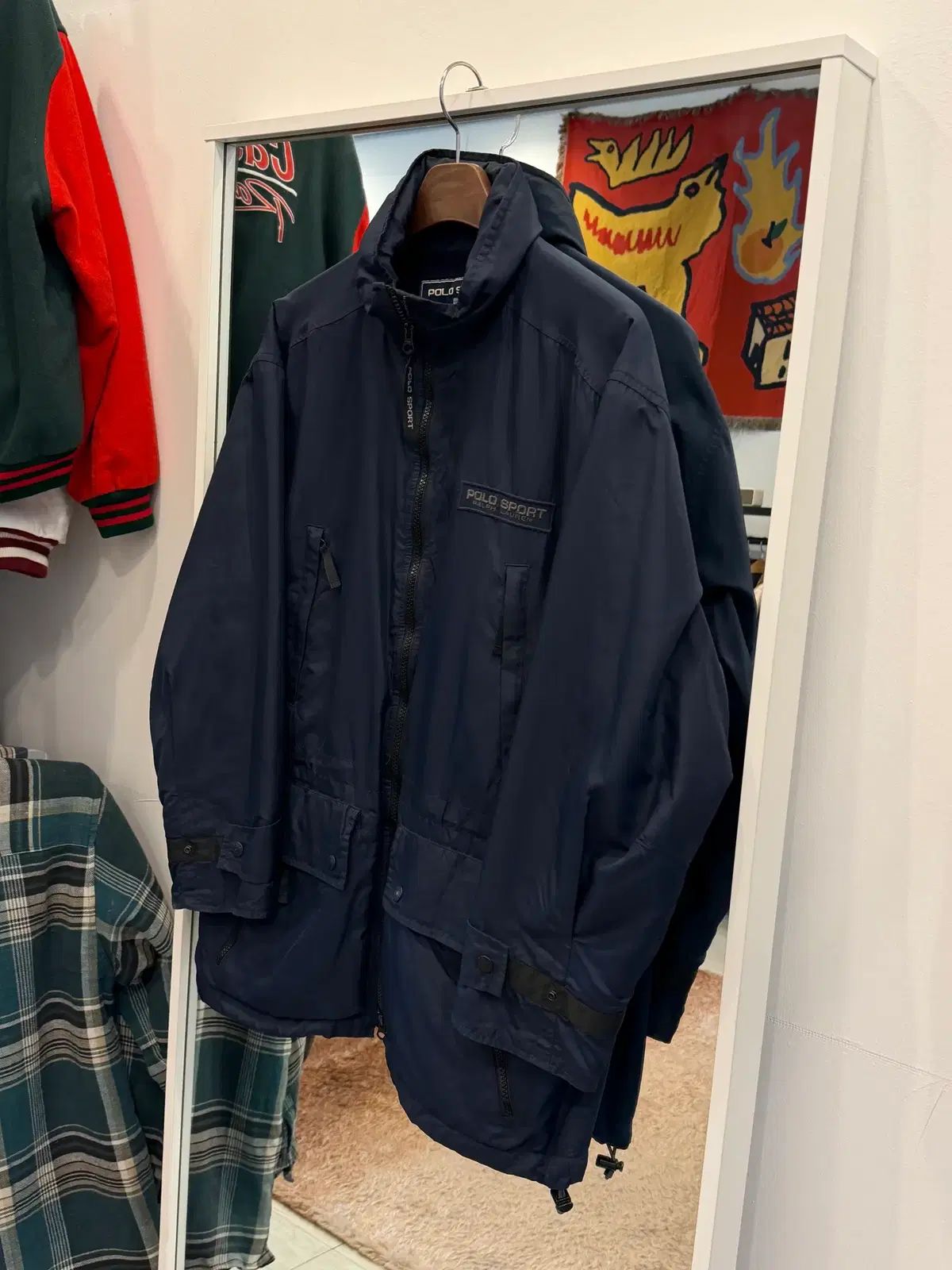 90-00s Polo Sport ポロスポーツ ナイロン フリース マウンテン