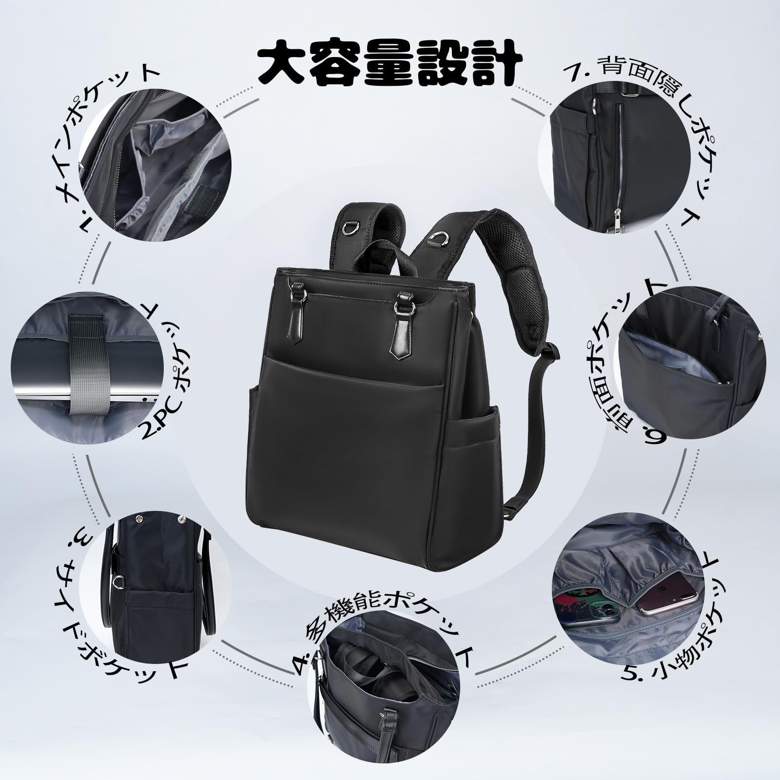 TOFEMY] リュック レディース ビジネスリュック 2way ビジネスバッグ 