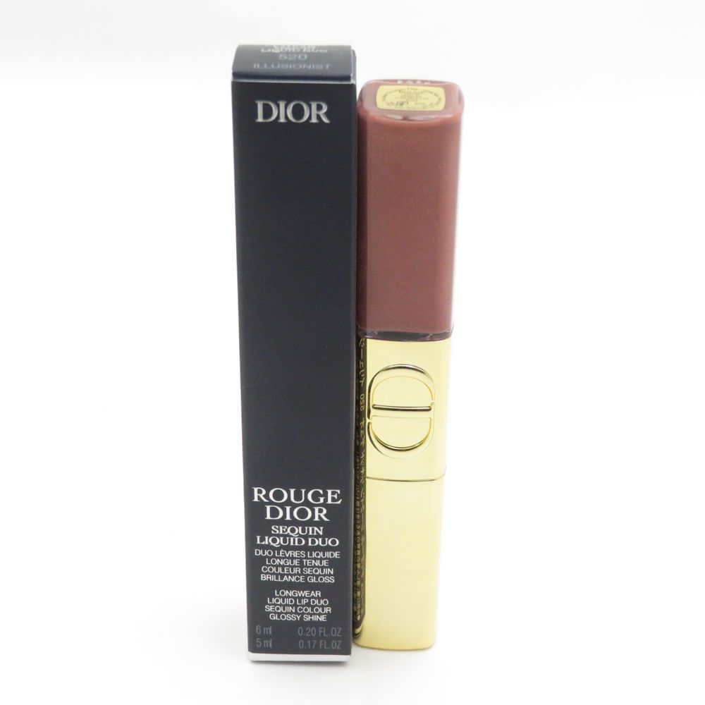 未使用 Dior ディオール ルージュディオール シークイン リキッド デュオ リップグロス 520 イリュージョニスト BO11611R2