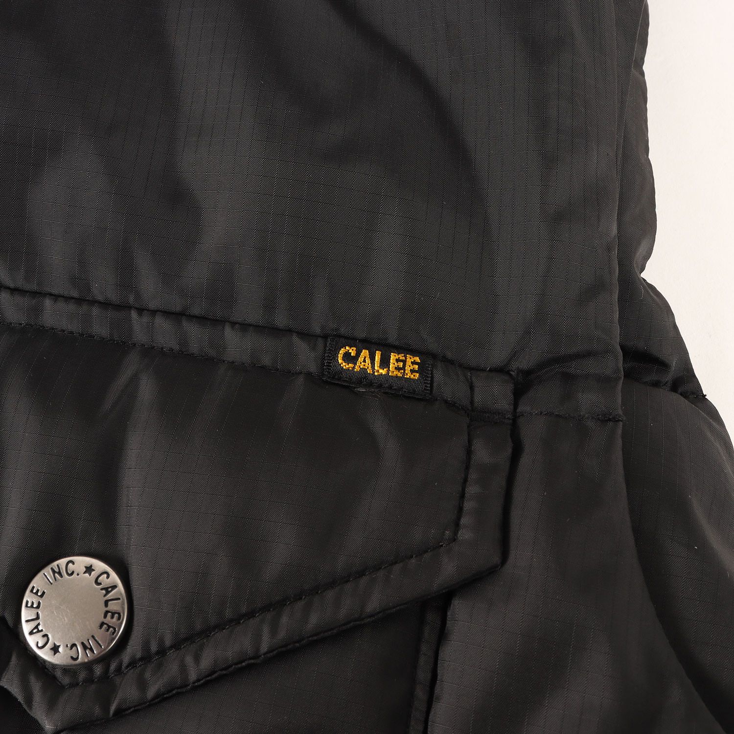 CALEE キャリー ベスト ブラック 黒 サイズ:M | リップストップ ダウン 