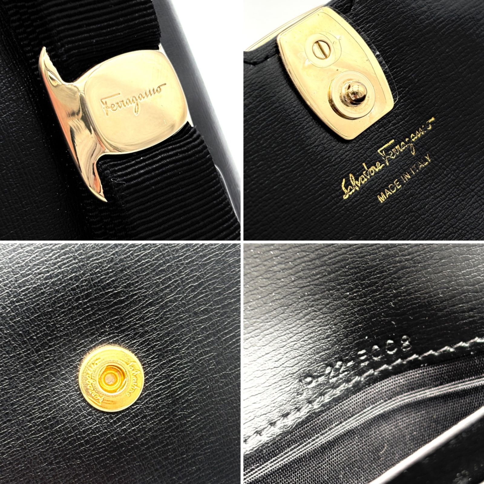 未使用保管品 現行に近い フェラガモ Ferragamo ヴァラリボン 長財布 