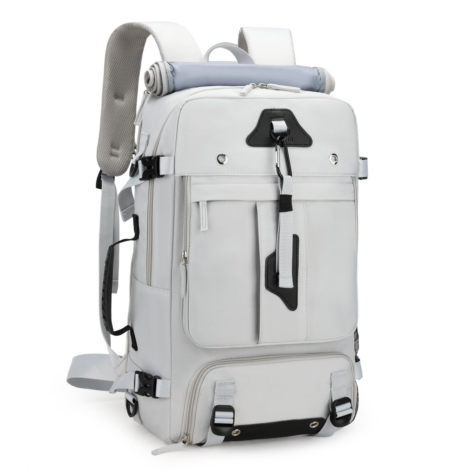 [TORIBIO] Mountaineering Rucksack Backpack 55L Large Capacity Rucksack Roll Top Rucksack, 3-Way Shoe Storage, 17 inch PC, Travel Backpack, Rucksack, Business, Lightweight, Waterproof, Camping, Outdoor, Overnight Use, Disaster Prevention, Commute to Work, School, Travel, Hiking/Sai