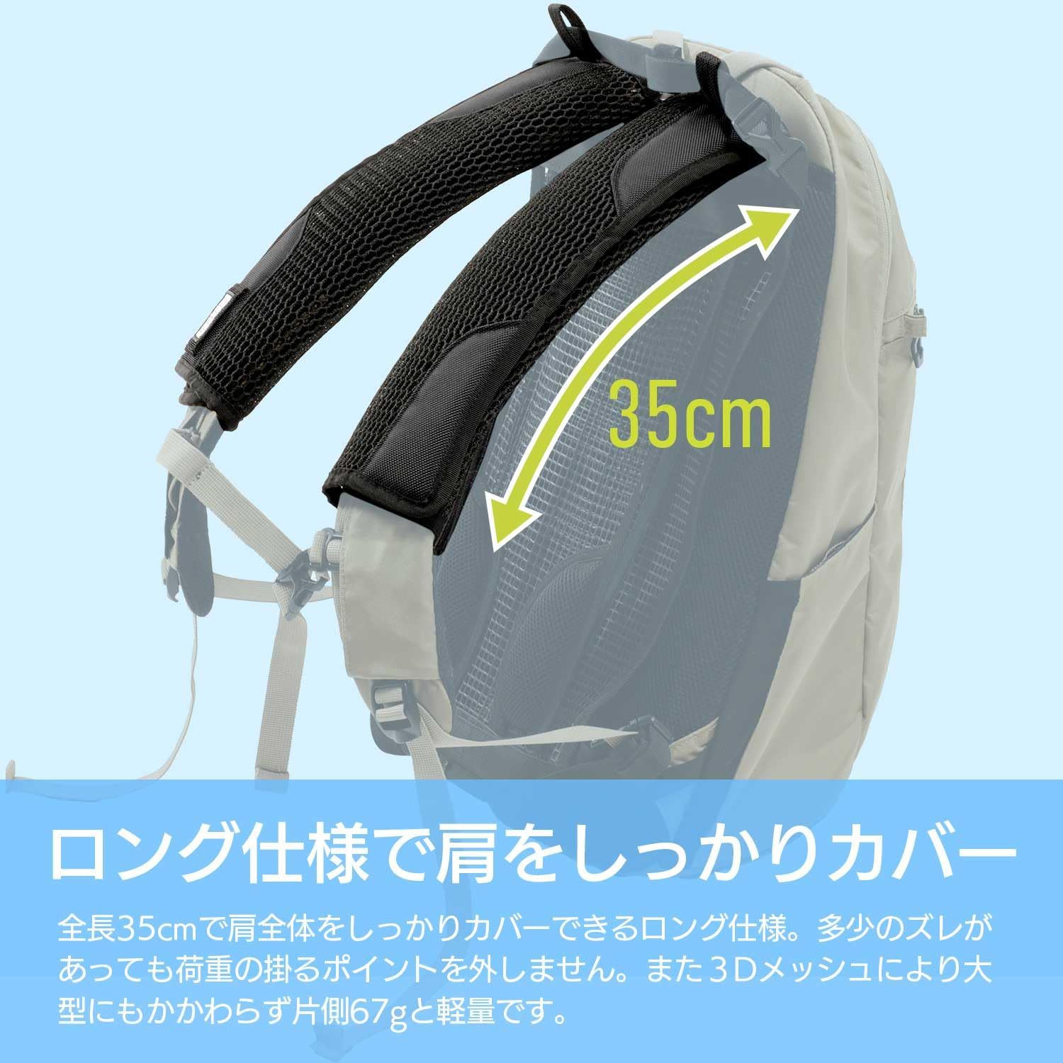 ドッペルギャンガー バックパックメッシュサポーター背中肩セットで 