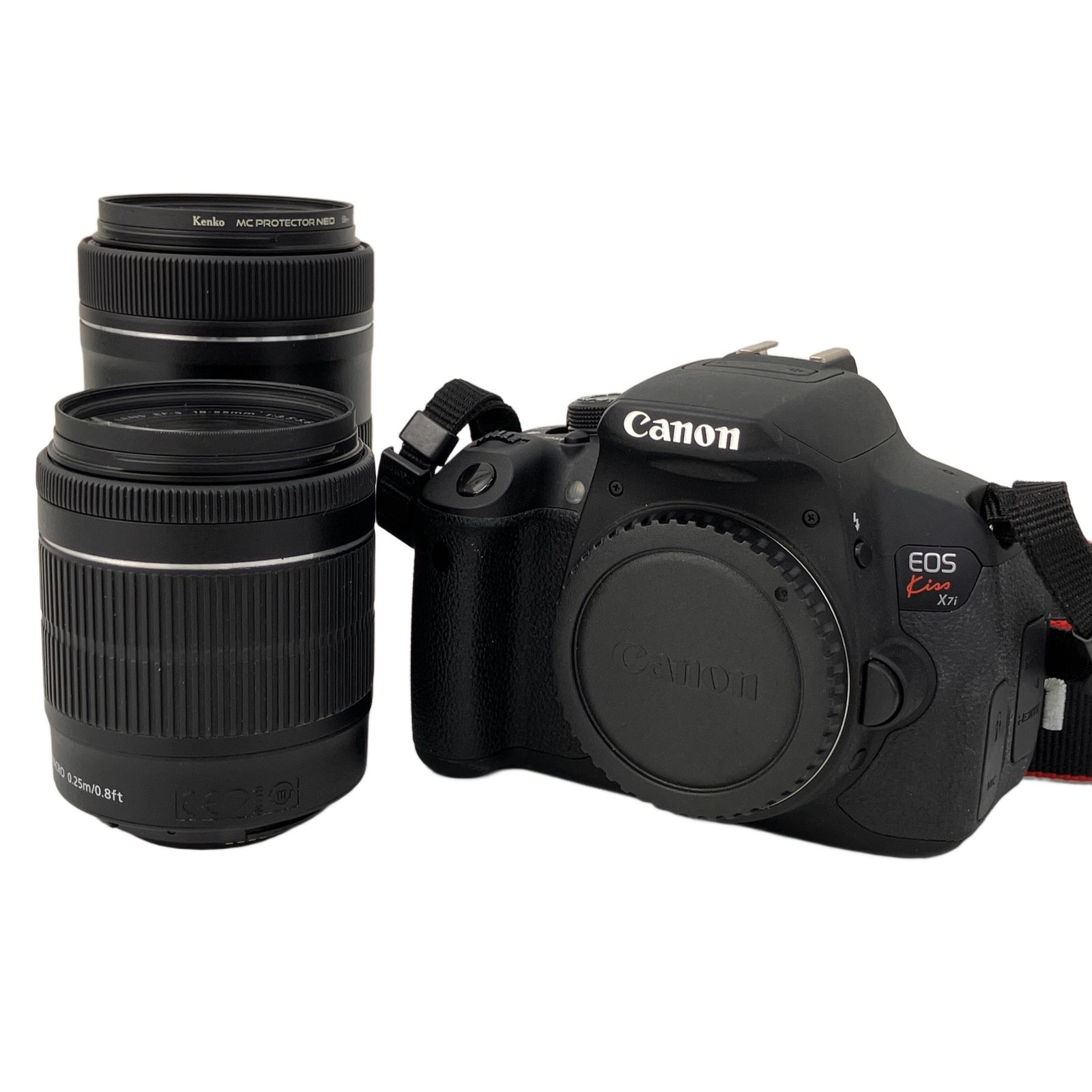 Canon Canon DS126431 EOS Kiss X7i DSLR EF-S 18-55mm F3.5-5.6 55-250mm F4-5.6 Double Lens Kit Used Z11004127