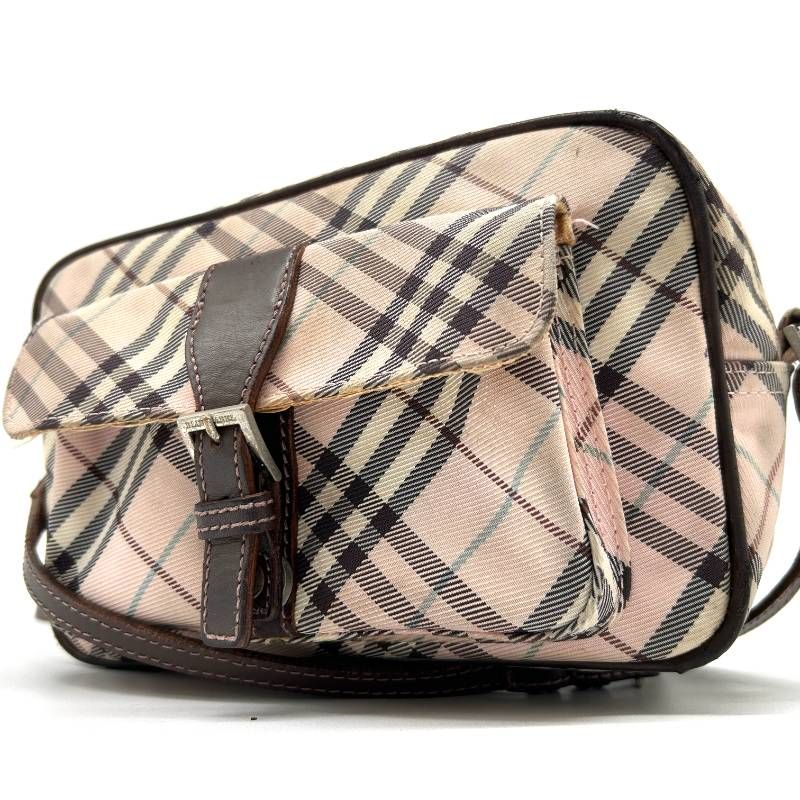 BURBERRY BLUE LABEL ショルダーバッグ チェック 斜め掛け キャンバス