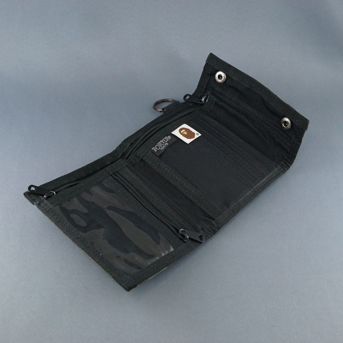 美品】PORTER×A BATHING APE エイプ 二つ折り財布 A ポーター BATHING