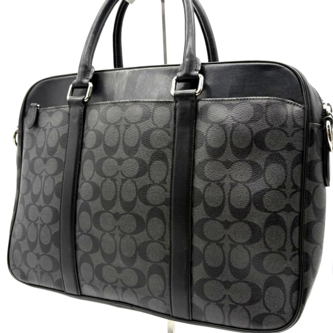コーチ COACH ビジネスバッグ ブリーフケース シグネチャー PVC レザー