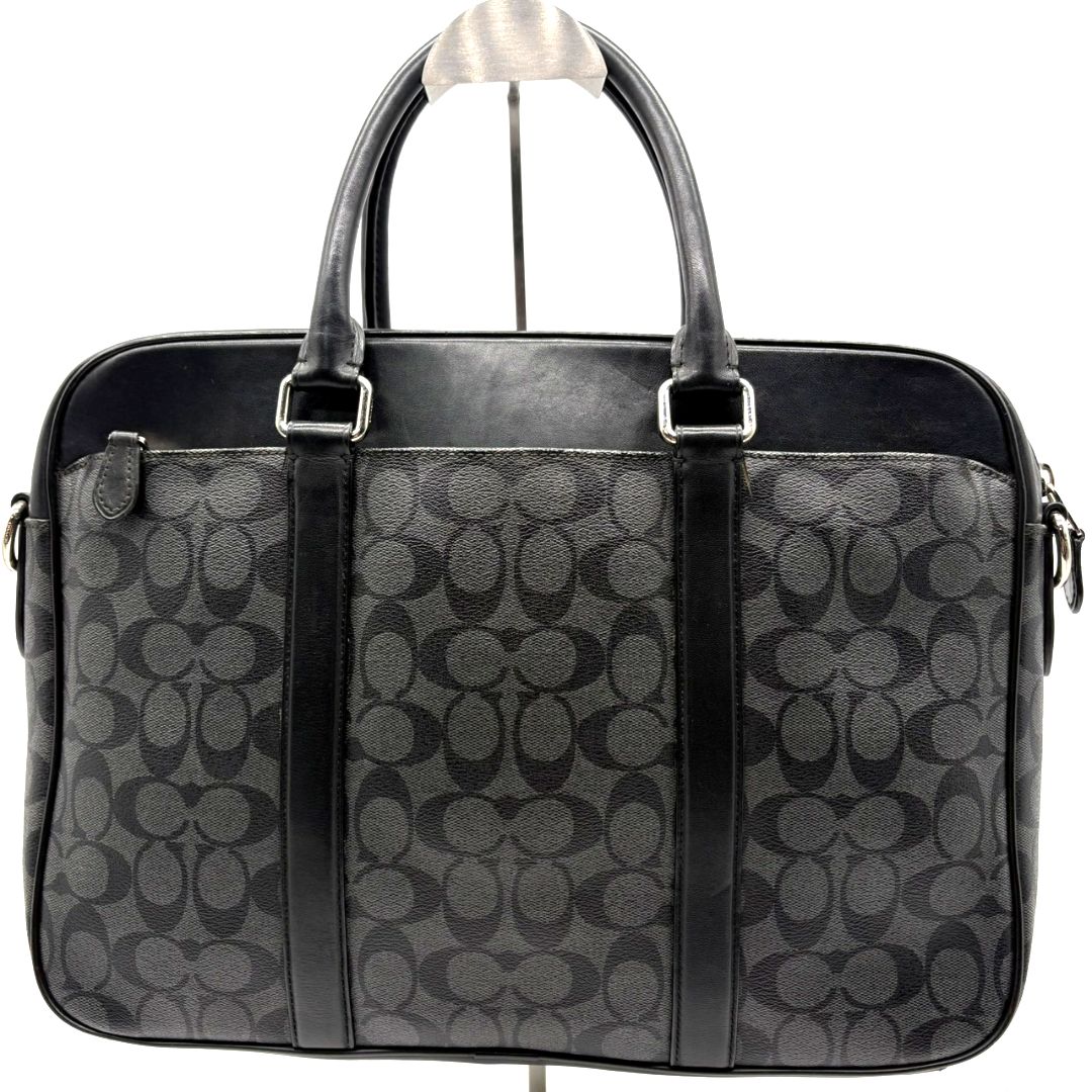 コーチ COACH ビジネスバッグ ブリーフケース シグネチャー PVC レザー