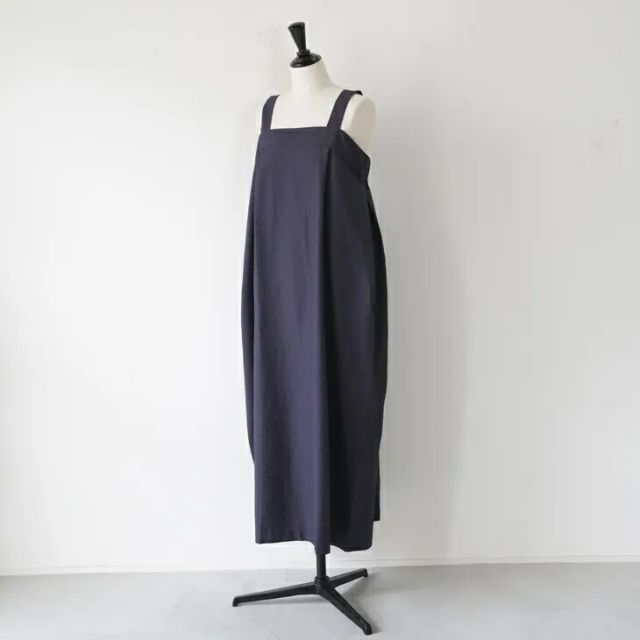 ORCIVAL | PCS ADJUSTABLE DRESS (navy gingham check) size 1 | オーシバル ワンピース ドレス シアサッカー