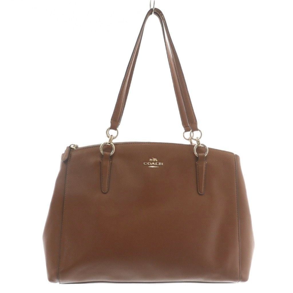 コーチ COACH トートバッグ ショルダー 2WAY レザー ロゴ ゴールド金具