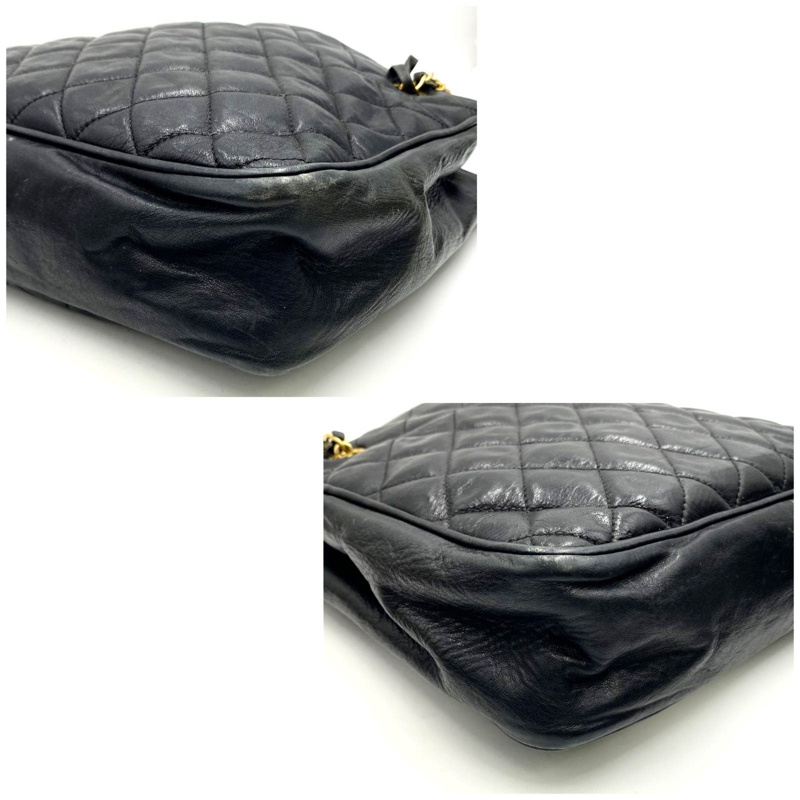 希少！ CHANEL シャネル ラムスキン キルティング マトラッセ チェーン 