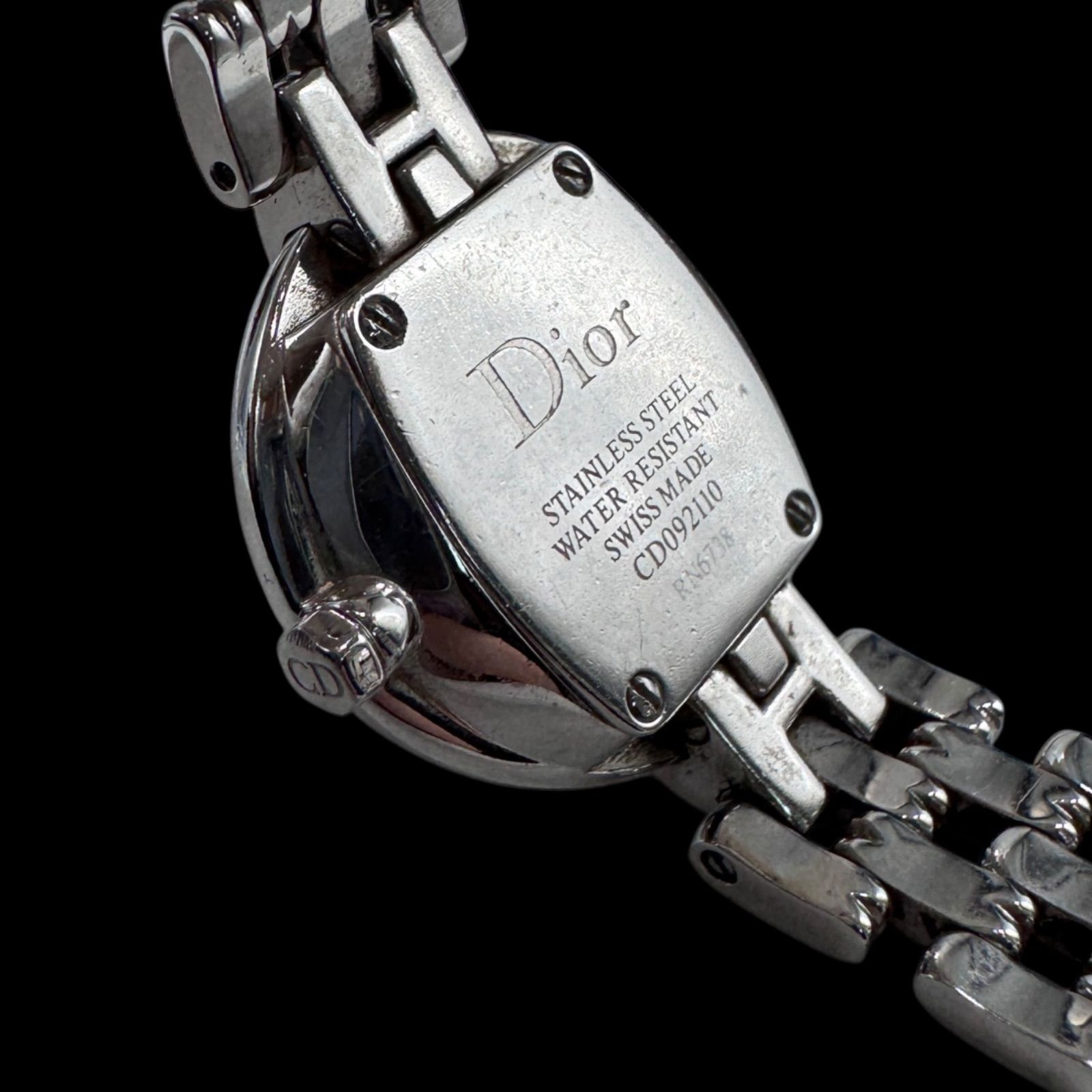 希少 稼働 DIOR ディオール バギラ 12P ダイヤ レディース 腕時計 QZ
