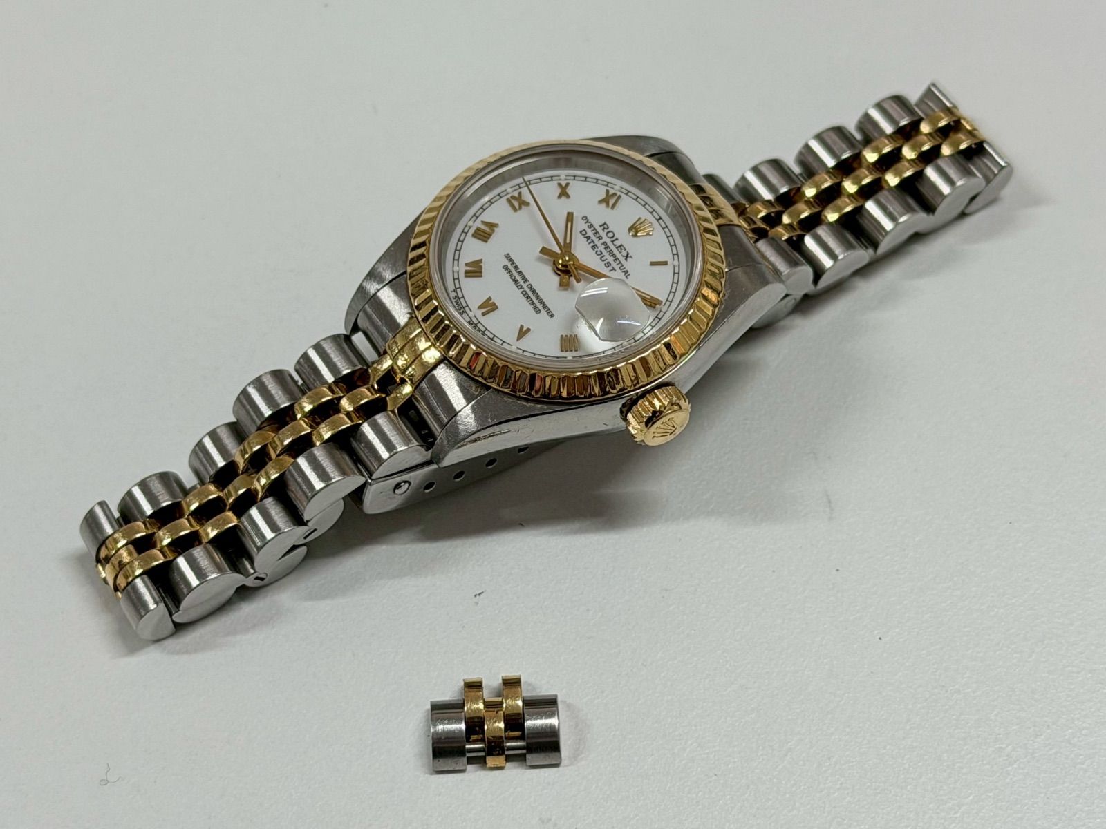 美品　ロレックス　デイトジャスト 79173 純正コマ　SS×YG 純正品 ROLEX ロレック 69173（79173） K18YG/SS レディース