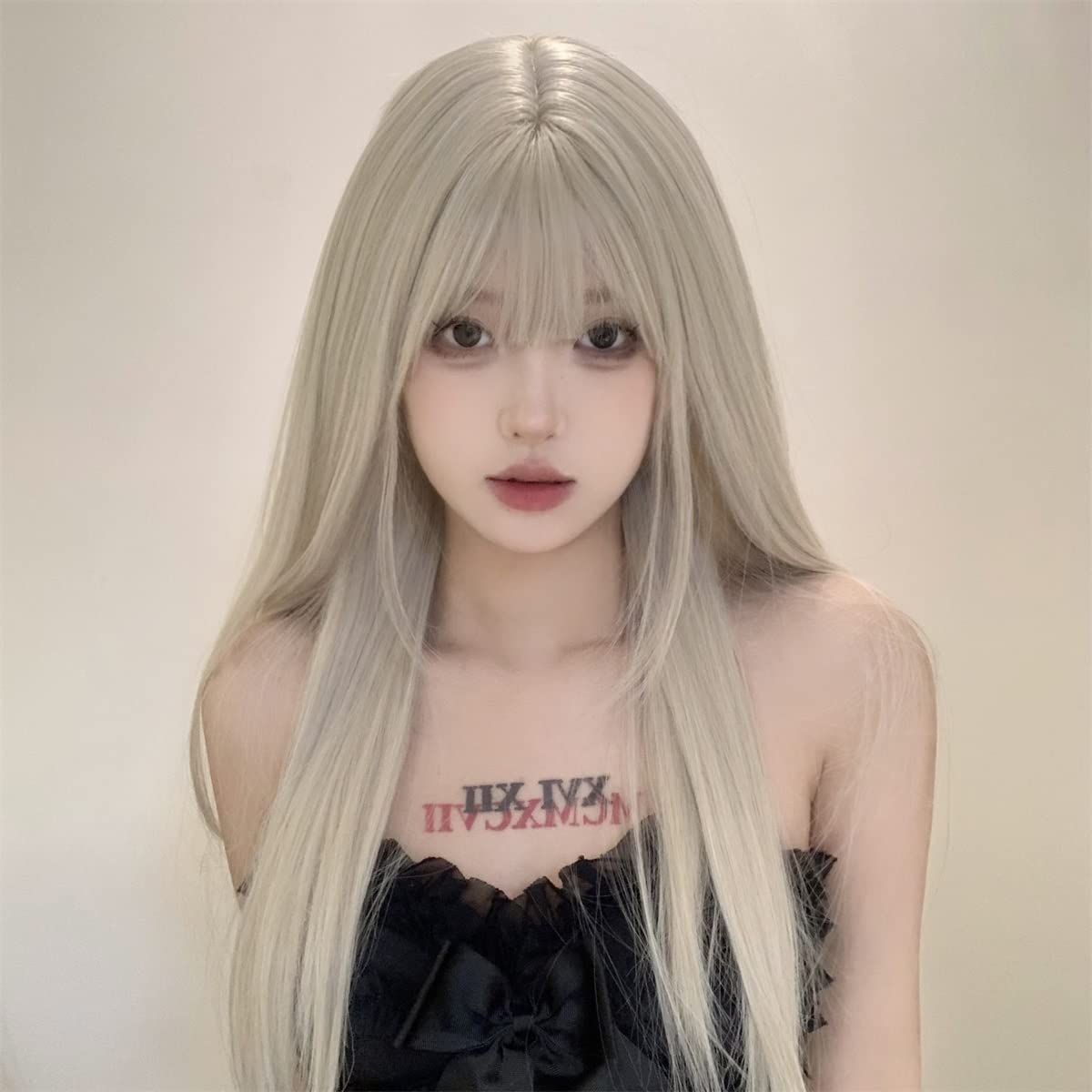 ゴールド ロングストレート ウィッグ プラチナ 小顔 ロングヘア 自然 コスプレ 耐熱性 かつら 変装 仮装 プレゼント 女性用 イベント ハロウイン クリスマス 学園祭 文化祭 お祭り