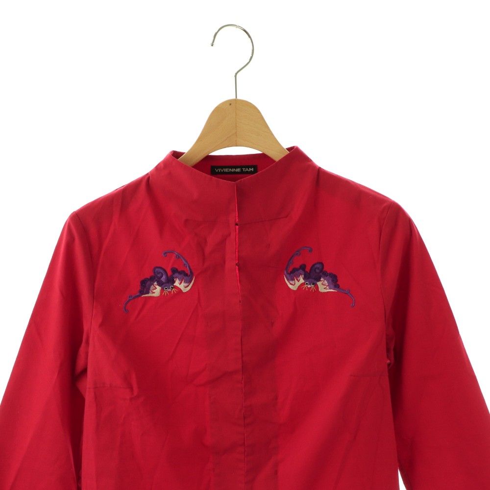 ヴィヴィアンタム VIVIENNE TAM 90s ドラゴン刺繍ジャケット 0 赤