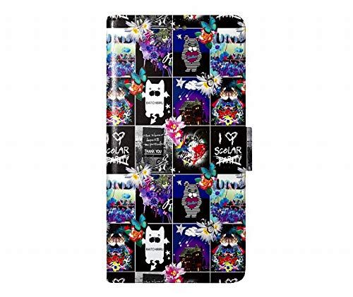 ScoLar スカラー 手帳型 スマホケース GooglePixel8a互換品 ケース ハードケース グーグルピクセル8a互換品 カード収納 保護 スマホカバー バットチビル クマキャラ スカラコ うさぎ 総柄 60148-bl