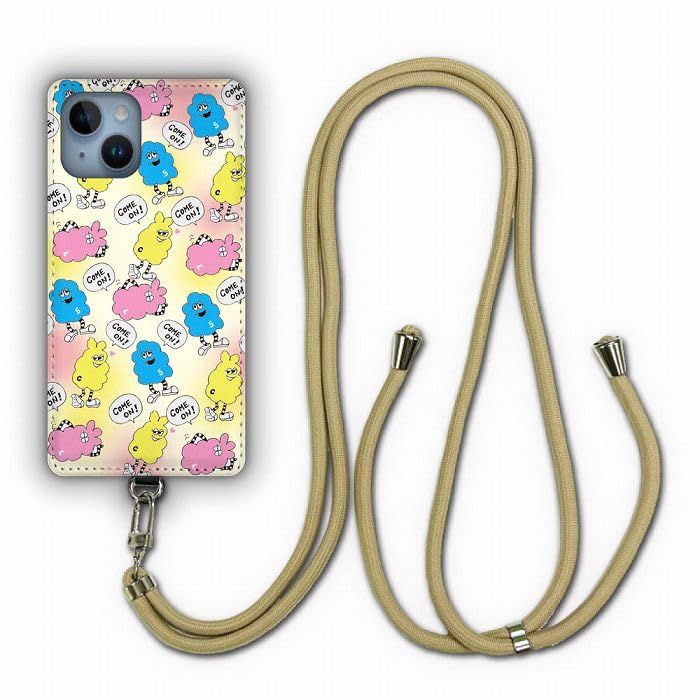 スカラー ScoLar デザイン GooglePixel3a互換品 ケース スマホショルダー 肩掛け 首かけ 斜め掛け グーグルピクセル3a互換品 スマホケース ショルダーストラップ カバー スマホカバー ポップコーンキャラ パステルカラー かわいい