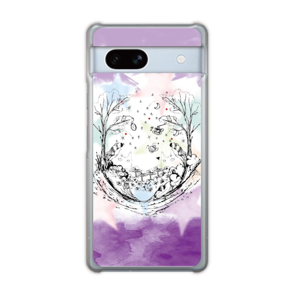 ScoLar スカラー スマホケース GooglePixel6Pro互換品 ケース ハードケース グーグルピクセル6プロ互換品 スマホ 携帯 保護 スマホカバー メルヘン 水彩 ライトパープル