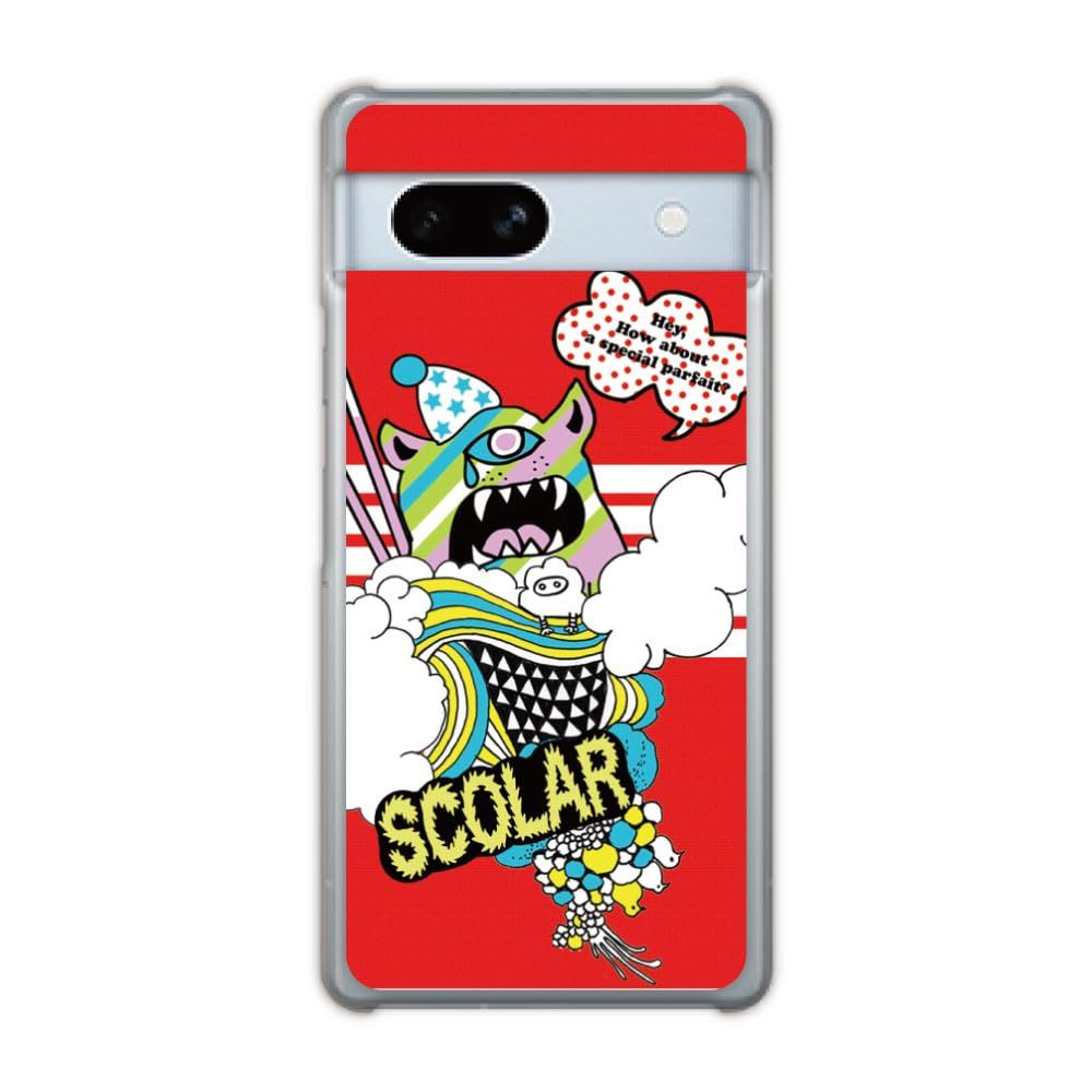 ScoLar スカラー スマホケース GooglePixel6Pro互換品 ケース ハードケース グーグルピクセル6プロ互換品 スマホ 携帯 保護 スマホカバー モンスター レッド 雲 アメコミ