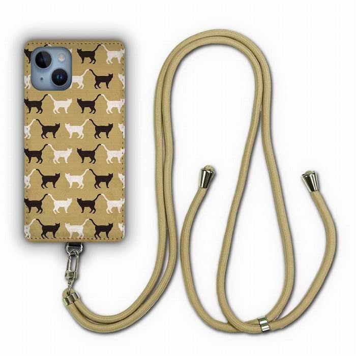 スマホショルダー GooglePixel3a互換品 ケース 肩掛け 首かけ 斜め掛け グーグルピクセル3a互換品 スマホケース ショルダーストラップ ネックストラップ ショルダーケース カバー スマホカバー シンプル 水玉 ネコ柄 かわいい