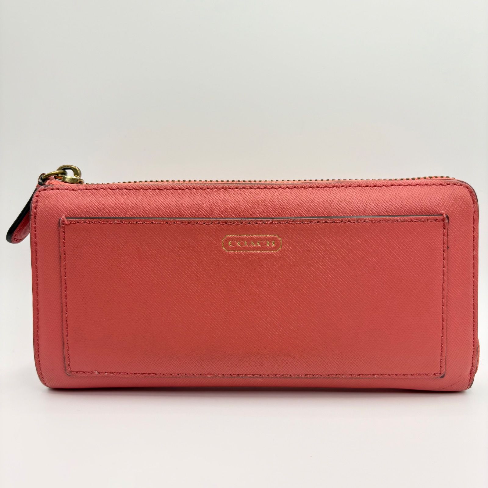 COACH コーチ L字ファスナー 長財布 ピンク系 薄型 ウォレット - メルカリ