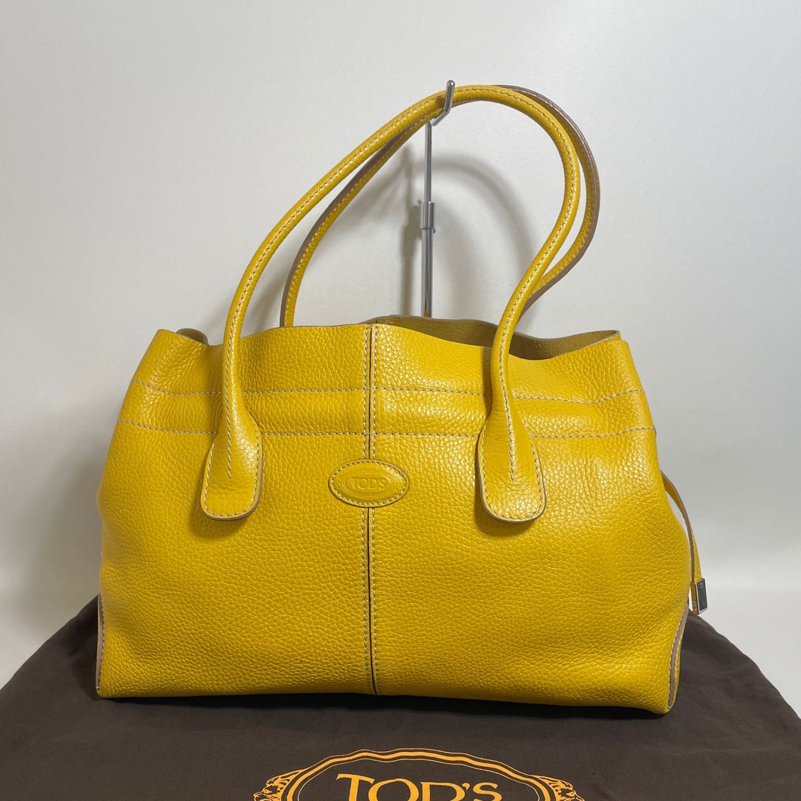 2602-276｜トッズ ハンドバッグ レザー イエロー - メルカリ
