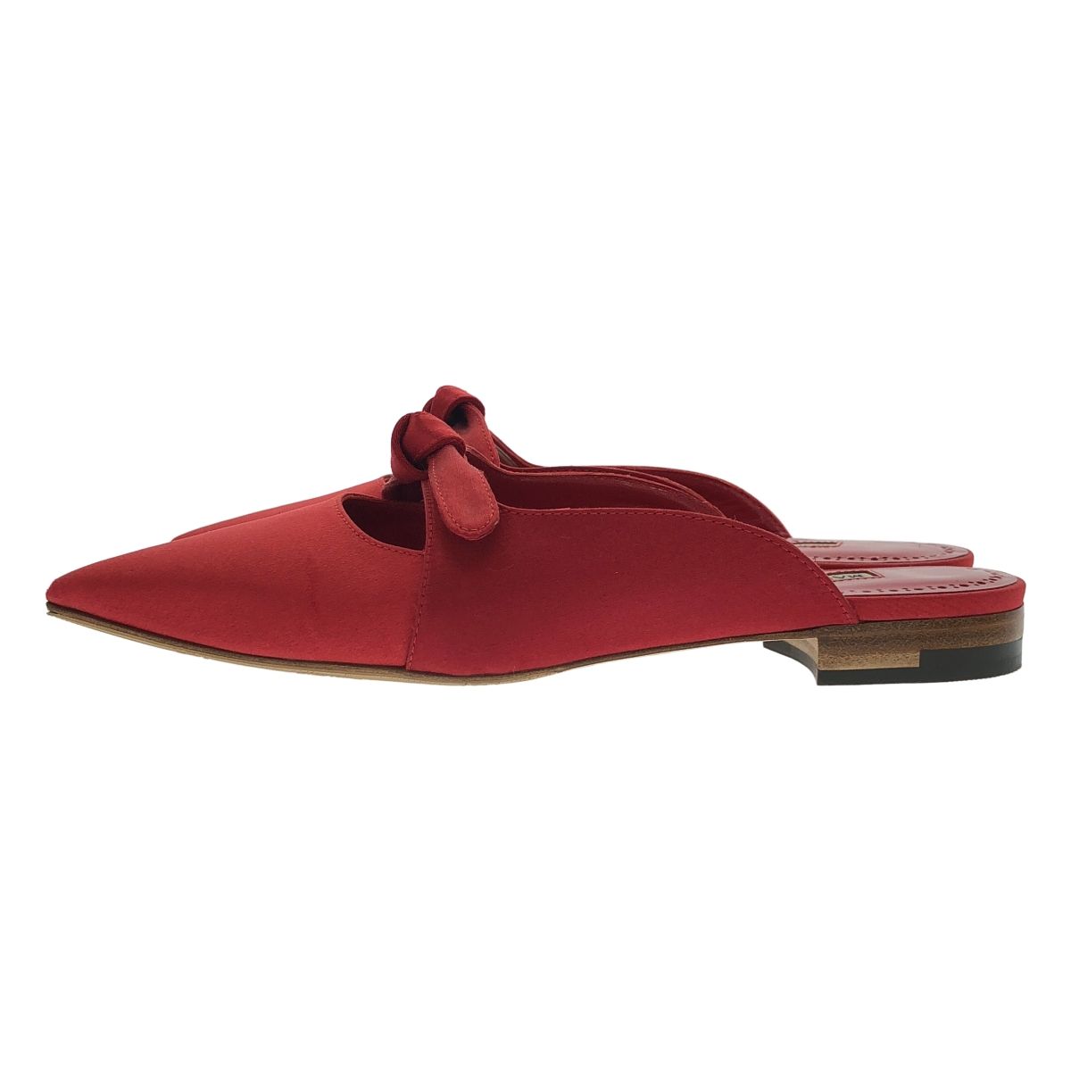 MANOLO BLAHNIK マノロブラニク フラットミュールシューズ レッド 36