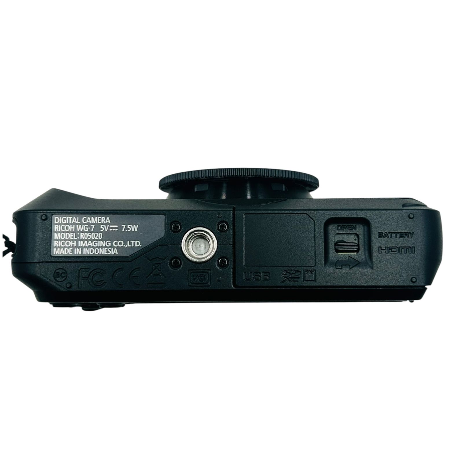 □RICOH WG-7 防水デジタルカメラ 赤 R05020 本体 充電器 バッテリー付