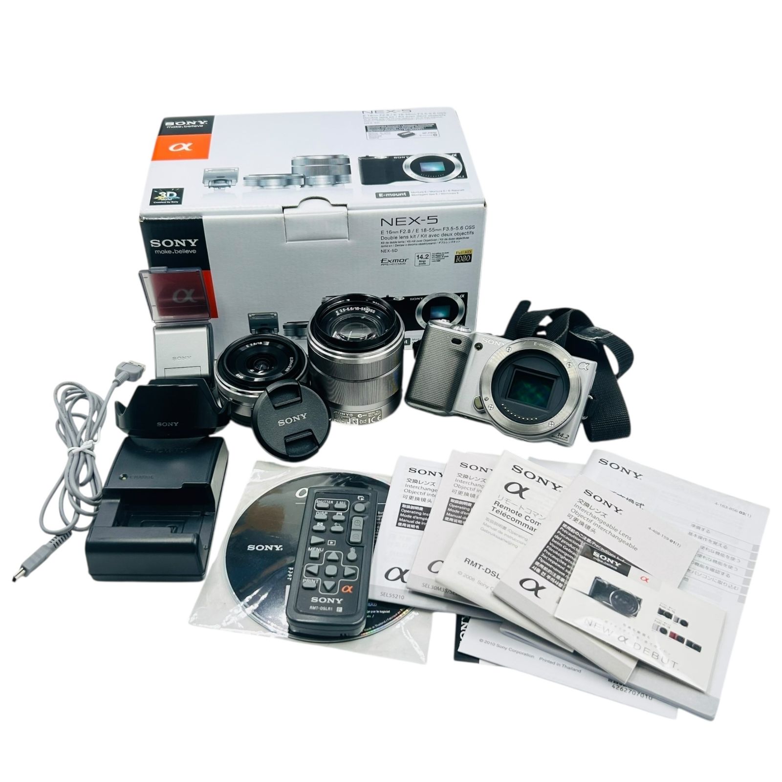 中古 SONY NEX-5 ダブルレンズ キット ミラーレス一眼デジタルカメラ