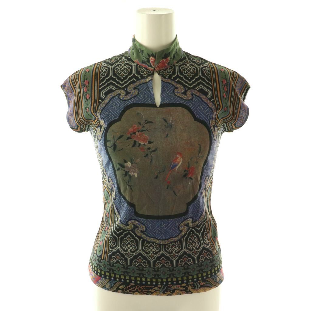 VIVIENNE TAM チャイニーズプリント パワーネット トップス 1 VIVIENNE