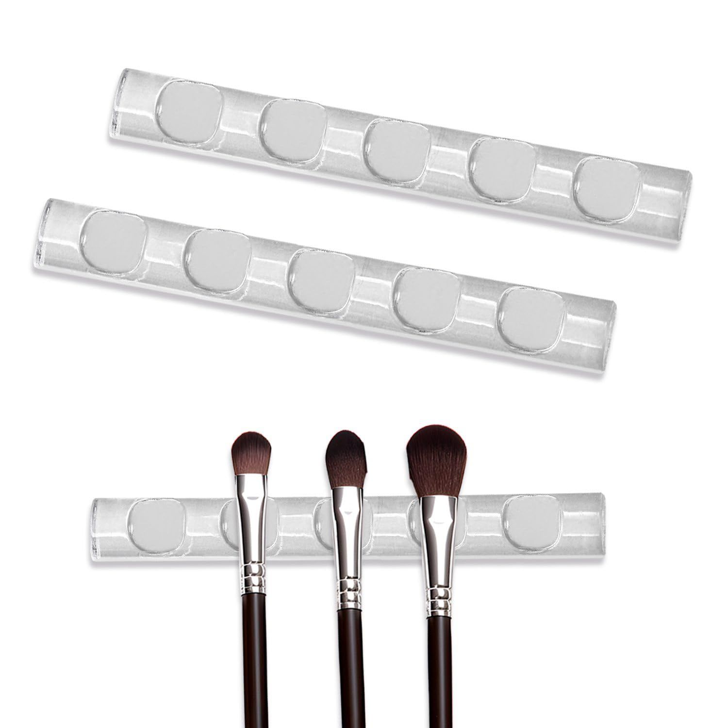 KKLM Nail Art Pen Holder, Gel Nail Brush Holder, 5 Grids, Transparent Nail Brush Stand, Gel Nail Brush Holder Organizer, Simple, Lightweight, Stable, Safe, and Secure, Can Be Used by Professionals as a Nail Art Pen Holder, Convenient Tool Storage Brush Organizer