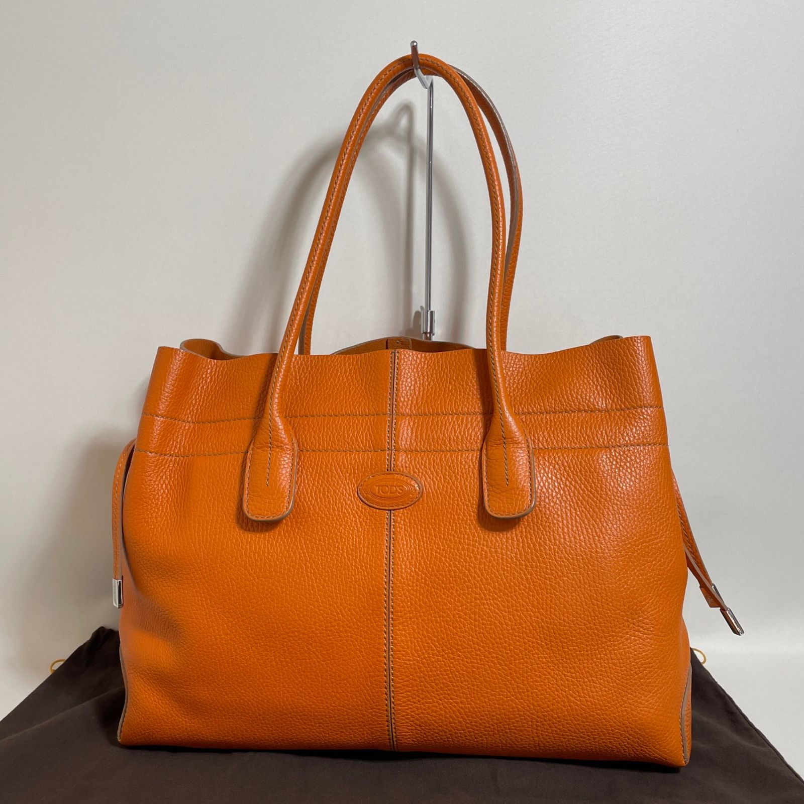 2603-61｜美品｜トッズ トートバッグ レザー オレンジ - メルカリ