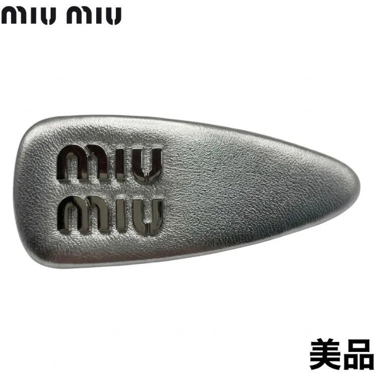 miumiuバレッタ【正規品】 美品】MIUMIU ミュウミュウ バレッタ 5IF092 038 レディース