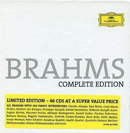 【値下げ】BRAHMS COMPLETE EDITION 46CDS 中古】輸入クラシックCD BRAHMS COMPLETE EDITION (LIMITED EDITION