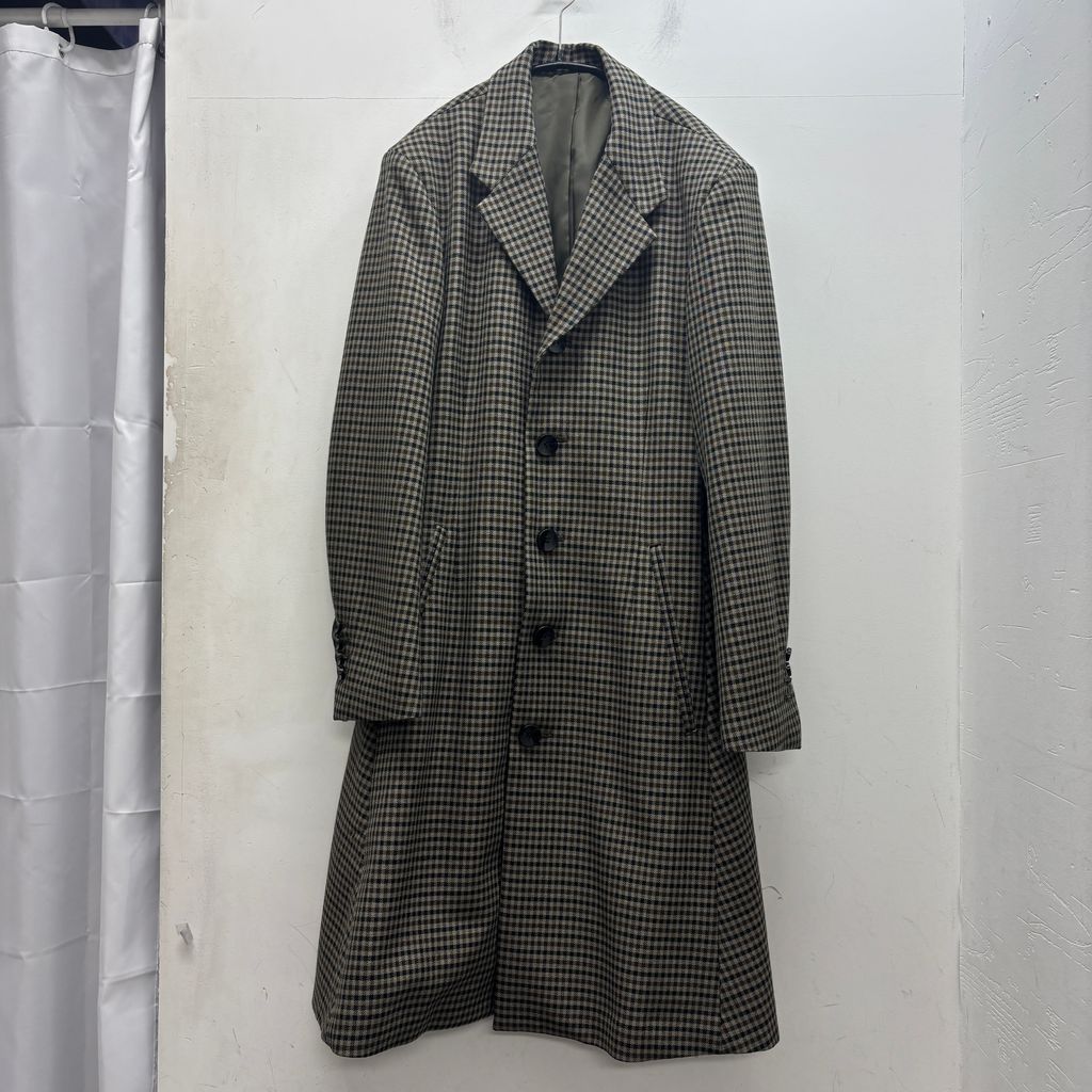 Abelia Edward Goucha 22FW チェスターコート チェック Abelia Edoward Goucha アベリアエドワードゴーチャ 22AW CHECK