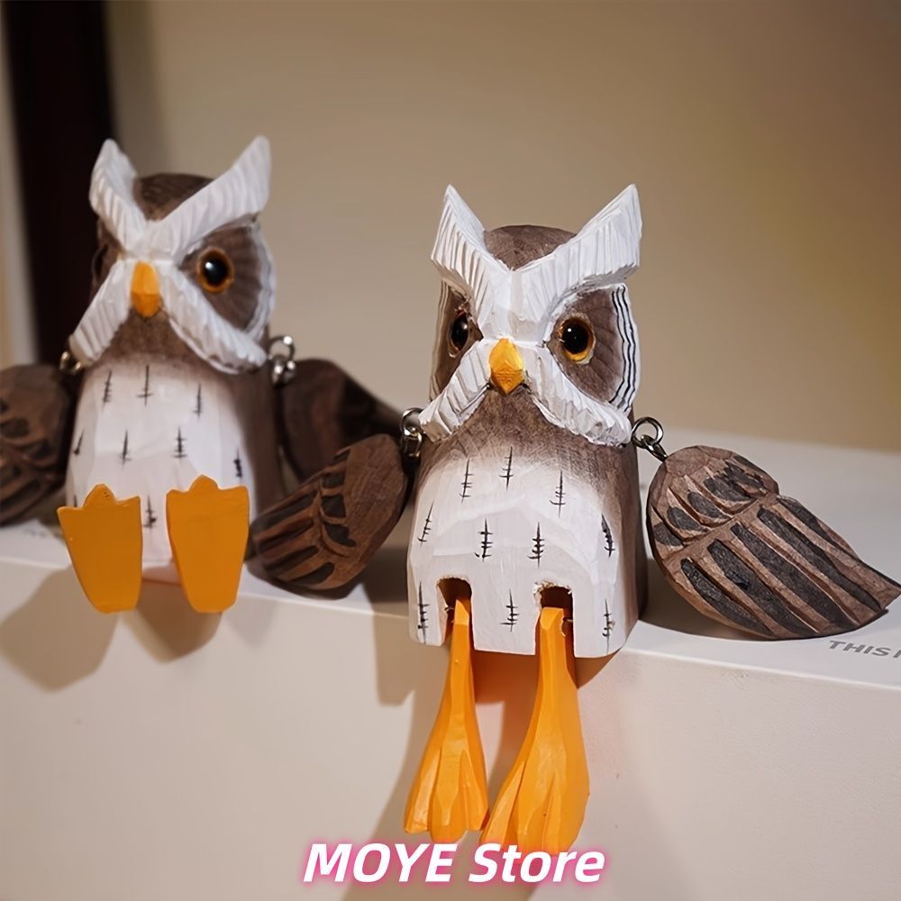  オブジェ 置物 座っているフクロウ ふくろう ブラウン グレー 2種類 木製 インテリア リビング ダイニング 玄関 寝室 装飾 オーナメント プレゼント ギフト オシャレ 可愛い 癒しグッズ ユニークデザイン ホームデコレーションbj0319 キーフック 置物 インテリア小物