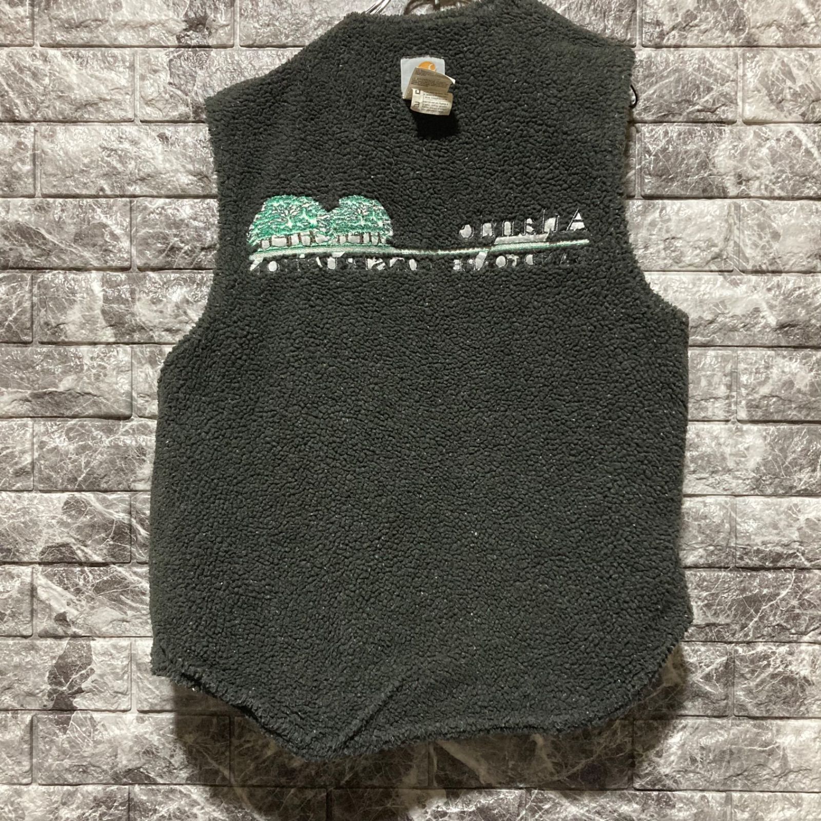 carhartt ボアベスト MOS CARHARTT ボア ベスト M USA製 モスグリーン カーハート VEST