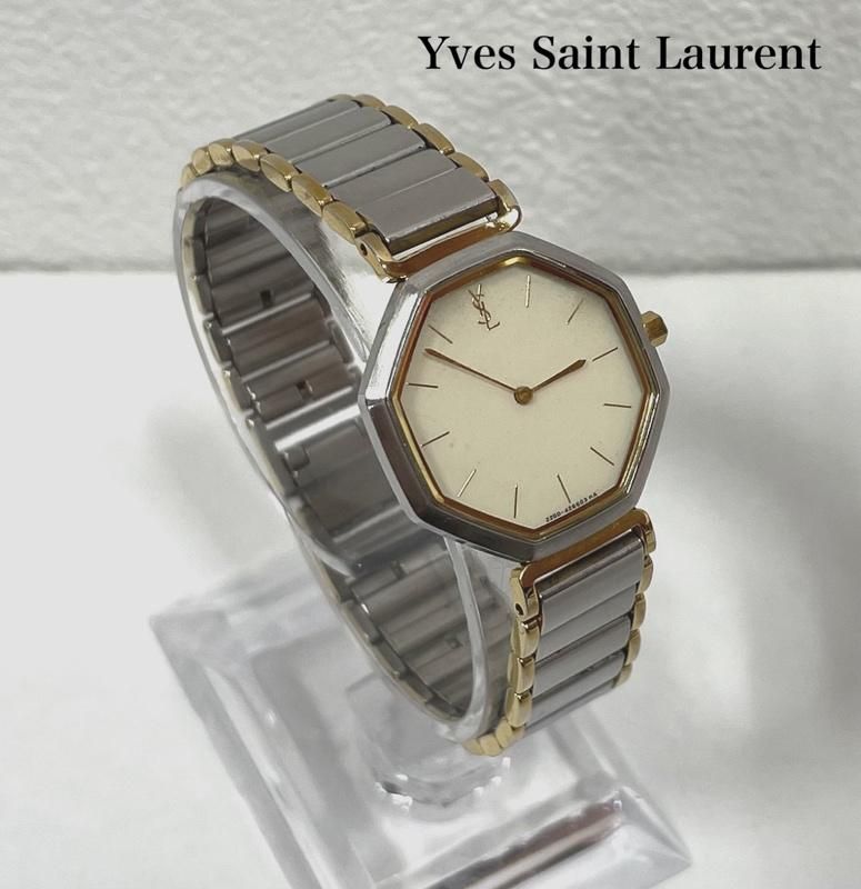 YVES SAINT LAURENT 八角形腕時計 ゴールド シルバー 【公式通販】